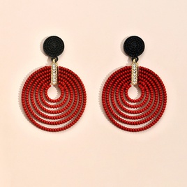 European and American popular new earrings exaggerated wind multicircle plastic earringspicture8