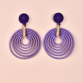 European and American popular new earrings exaggerated wind multicircle plastic earringspicture9