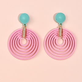 European and American popular new earrings exaggerated wind multicircle plastic earringspicture10