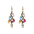 Christmas series color retro neon light dropshaped branch shape colored diamond earringspicture8