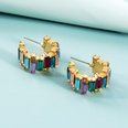 new fashion wild simple temperament C letter color diamond earrings wholesalepicture16