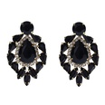 fashion cold wind leafshaped multilayer alloy diamondstudded glass diamond earringspicture18