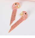 Creative alloy diamond rhinestone parrot head tassel earringspicture18