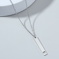 titanium steel smooth long strip hollow love pendant sweater chain mens necklacepicture12