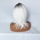 2021 perruque de coiffure partielle  la mode europenne et amricaine argent blanc court cheveux raides NHDSX468862picture9