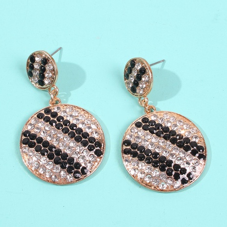 Creative Geometry Full Diamond Love Earrings Wholesale  NHMD465098's discount tags