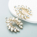European and American exaggerated fashion alloy diamond rhinestone geometric earrings femalepicture13