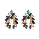 European and American exaggerated fashion alloy diamond rhinestone geometric earrings femalepicture17