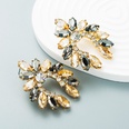 European and American exaggerated fashion alloy diamond rhinestone geometric earrings femalepicture21