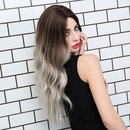 2021 fashion long curly hair big wave wigs gradient color synthetic wigpicture9