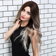 2021 fashion long curly hair big wave wigs gradient color synthetic wigpicture11