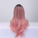 2021 perruque rose grosse vague perruques de couleur dgrade coiffures de perruquepicture10