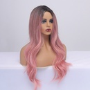 2021 perruque rose grosse vague perruques de couleur dgrade coiffures de perruquepicture11