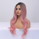 2021 perruque rose grosse vague perruques de couleur dgrade coiffures de perruquepicture12
