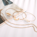 2021 nouveaux bijoux mode cratif alliage corne shell bracelet cinq pices braceletpicture14