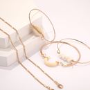 2021 new jewelry fashion creative alloy horn shell fivepiece bracelet braceletpicture18