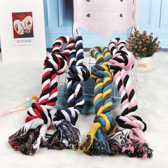 dog molar bite resistant  double knot cotton rope interactive toy wholesale