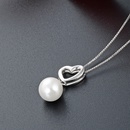 pendentif collier en forme de coeur creux en argent S925 perle de modepicture5