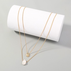 European and American geometric double-layer pearl necklace wholesale
