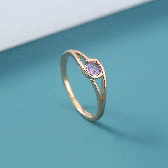 multi-color zircon wedding ring simple temperament exquisite shiny ring