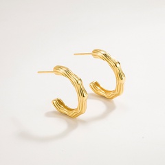 925 sterling silver simple temperament twisted wave line earrings