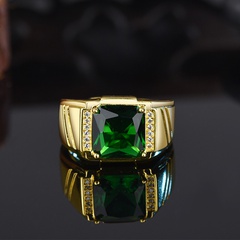 claw emerald domineering fashion square diamond ring