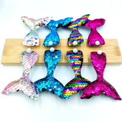 fish scale sequin hairpin children cartoon mermaid tail duckbill clip pearl hair accessories