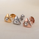 Triangle Diamond Earrings Titanium Steel Plated 18k Rose Gold European Style Jewelrypicture10