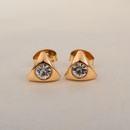 Triangle Diamond Earrings Titanium Steel Plated 18k Rose Gold European Style Jewelrypicture11