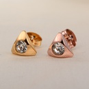 Triangle Diamond Earrings Titanium Steel Plated 18k Rose Gold European Style Jewelrypicture12