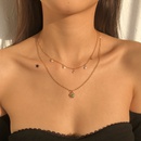 Modische Doppelschicht Halskette Glasdiamant MikroIntarsien Herzform Halskettepicture8