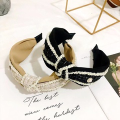 Koreanische Version neue Haarschmuck Perlen breites Stirnband Allgleiches Stirnband Temperament Haarband