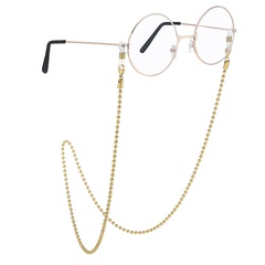 Europäische und amerikanische Trend-Titanstahl-Sonnenbrillen, rutschfeste Perlenkettenschmuck