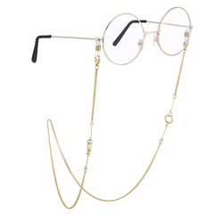 Anillo de cadena antideslizante de acero de titanio de estilo europeo y americano, cadena de gafas colgante al por mayor