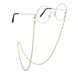 European and American style gold glasses chain mask rope anti-skid dual-use titanium steel chain