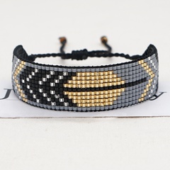 new bead woven bracelet European and American retro style geometric stacking small bracelet