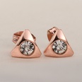 Triangle Diamond Earrings Titanium Steel Plated 18k Rose Gold European Style Jewelrypicture13