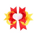 childrens bows hairpin wholesale multilayer bow heart hair clip color matching 23 colors NHWO503247picture22
