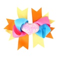 childrens bows hairpin wholesale multilayer bow heart hair clip color matching 23 colors NHWO503247picture25