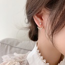 925 Silver Needle Cute and Compact Rhinestone Star and Moon Stud Earring European and American Ins Fashion Temperament a Pair of Earrings Dual Purpose Femalepicture10