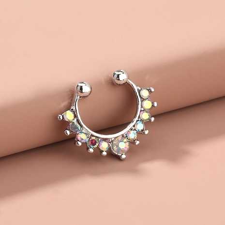 Anneau de nez en diamant de couleur clouté de diamants multicolores de mode piercing accessoires de bijoux d'ongles de nez NHDB464277's discount tags