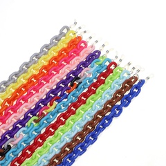 Acrylic Eyeglasses Chain 24-Color Candy Color Monochrome Multi-Color Concave Shape Creative Glasses Cord Independent Packaging