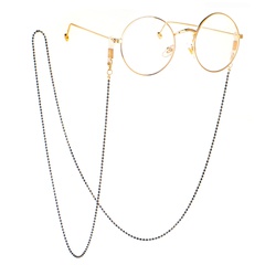 Black Beads Chain Sun Eyeglasses Chain Travel Fashion Sunglasses Non-Slip Lanyard Eyeglasses Chain Anti-Lost