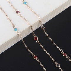 Factory Direct Sales Internet Celebrity Same Style Eyeglasses Chain Colorful Micro Glass Bead Handmade Eyeglasses Chain Reading Glasses Anti-Lost Chain