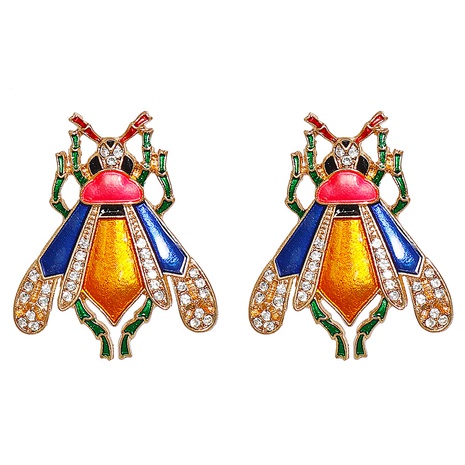 new cute cartoon insect color earrings diamond earrings  NHJJ464907's discount tags