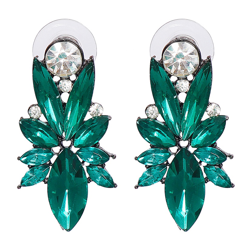 fashion personality geometric alloy diamond earrings wholesale jewelry