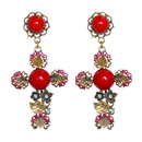 new fashion personality color diamond cross stud earringspicture7