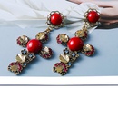 new fashion personality color diamond cross stud earringspicture8