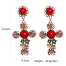 new fashion personality color diamond cross stud earringspicture11