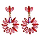 fashion exaggerated earrings retro alloy flower shape earrings geometric diamond long earringspicture15